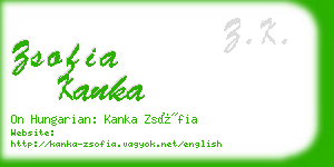 zsofia kanka business card